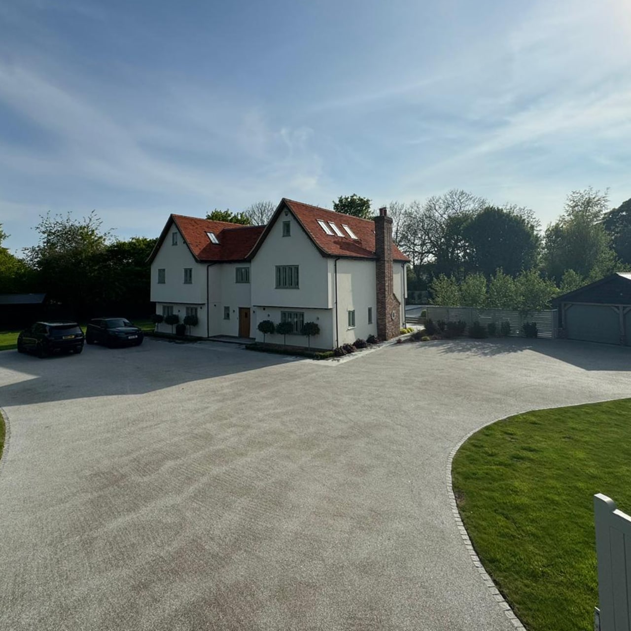 Driveway cleaning company, very clean driveway