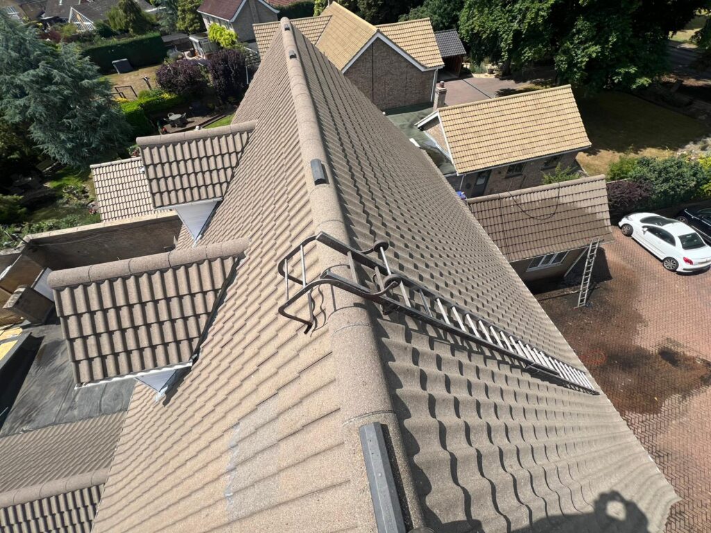 tiled roof after gutter and roof cleaning, by Universal Eco Homes