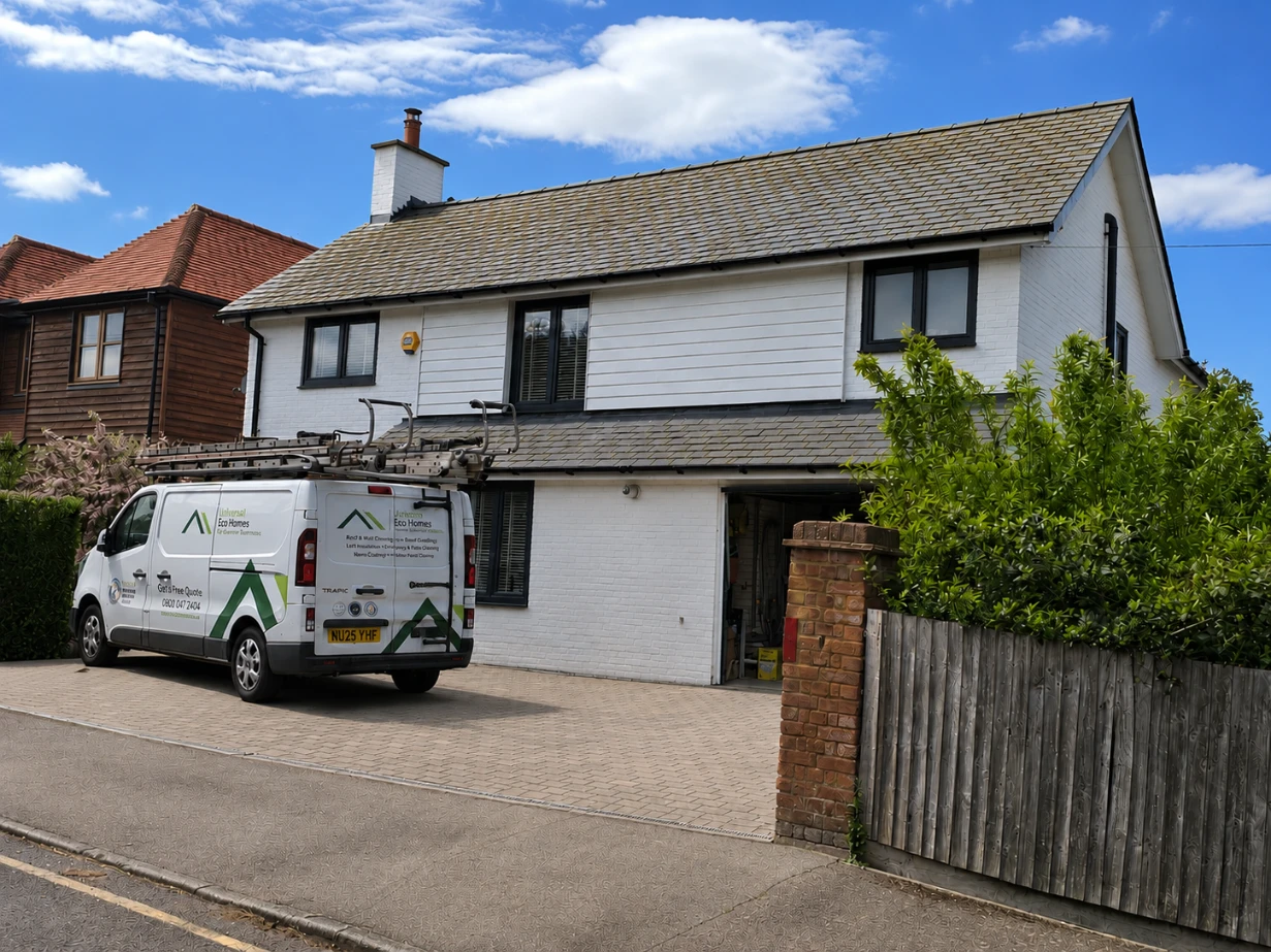 Roof Tile Cleaning Biocide Treatment and ProPERLA Clear Coating Essex by Universal Eco Homes Group UK (3)