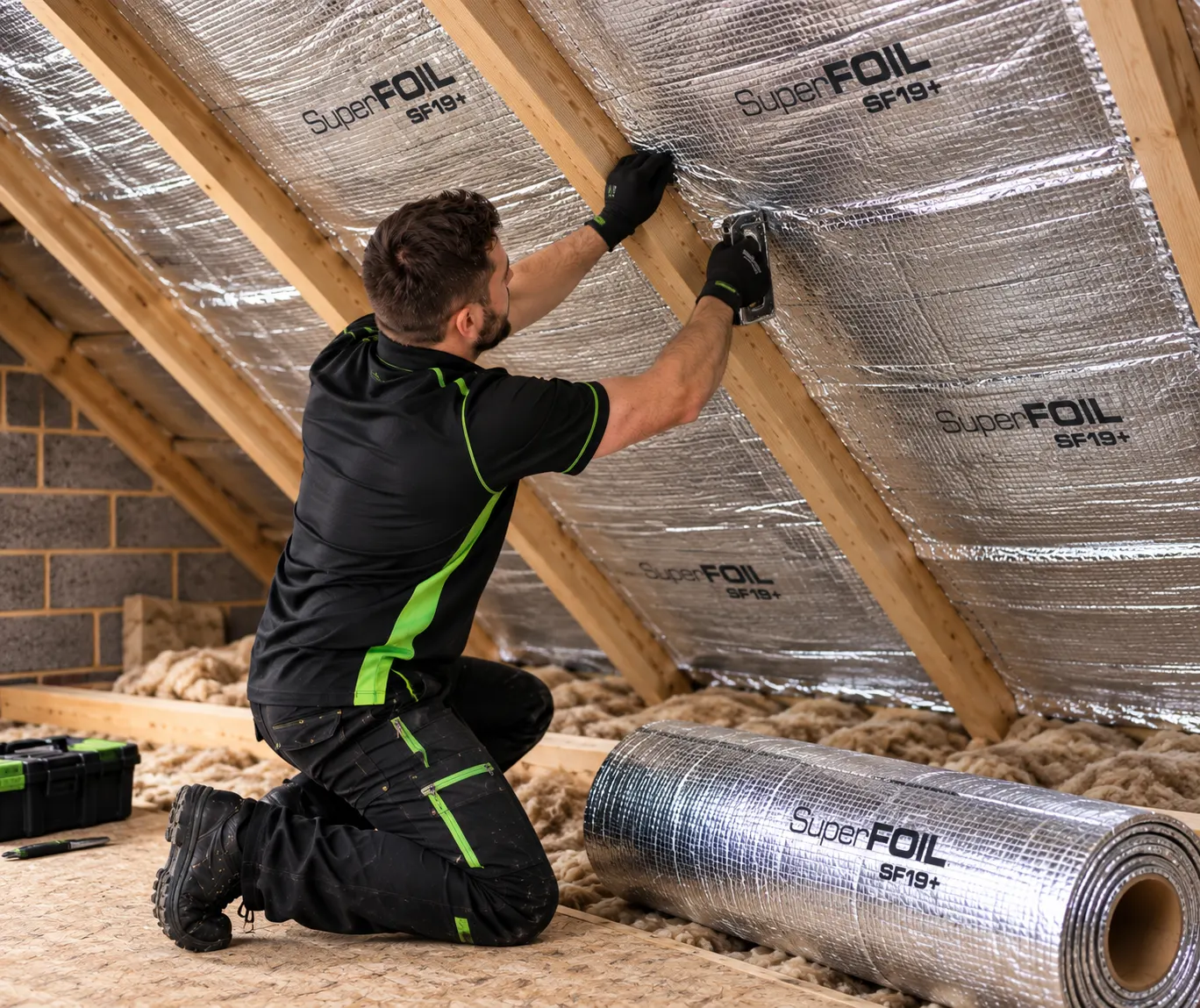 SuperFOIL Multilayer Foil Loft Insulation Installer Universal Eco Homes