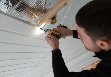 Conservatory Fourth Step Cladding Insulation Installation