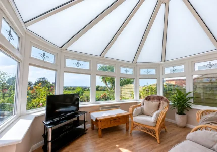Conservatory Roof Glass Window Vinyl Film Frost Application