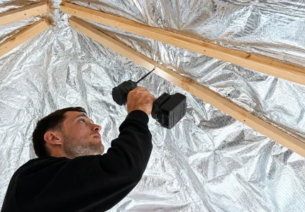 Conservatory Third Step Insulation Installation