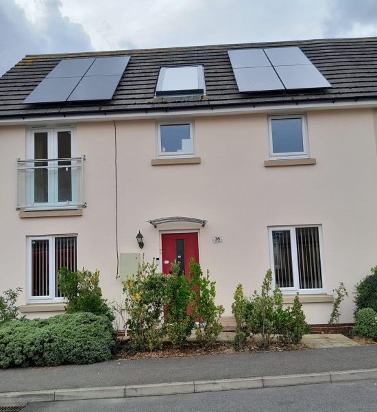 Modern home exterior finished with ProPERLA wall colours including Warm White, Magnolia, Smokey White, and Heritage White.