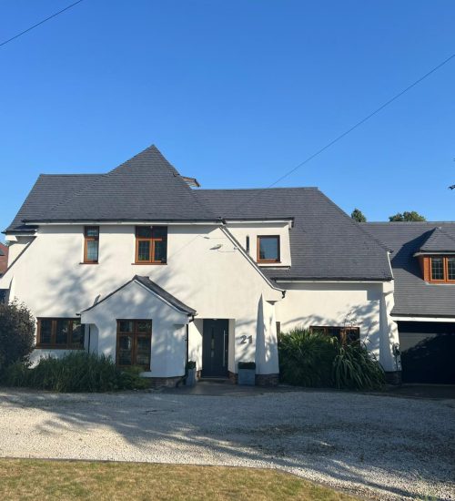 Universal Eco Homes team carrying out expert roof cleaning in Nottingham for a modern home upgrade.